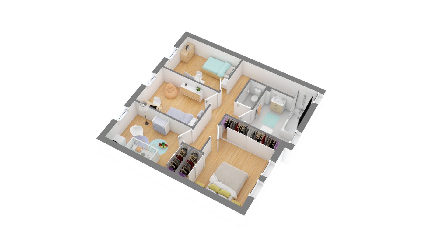 Maisons Omega_Cauderan_115-g1-axo_etage