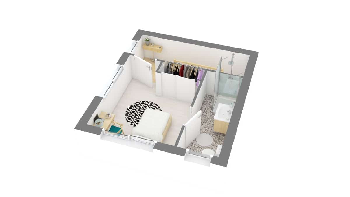 Maisons Omega_biganos-g1-axo_etage